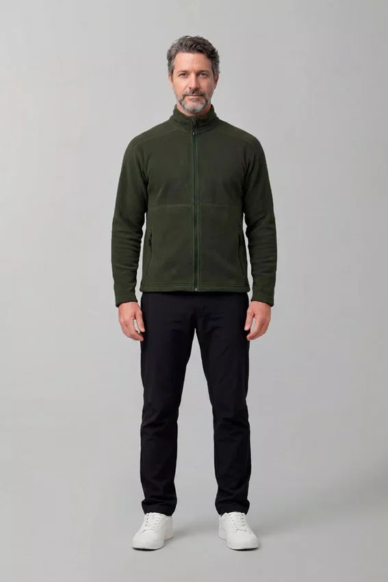 Jaqueta Solo Microfleece III Masculina Verde Militar