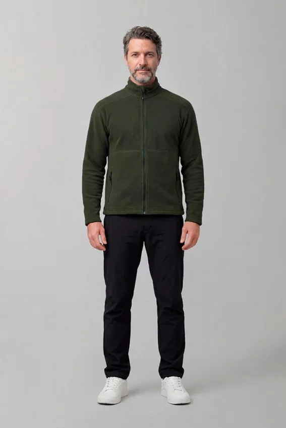 Jaqueta Solo Microfleece III Masculina Verde Militar