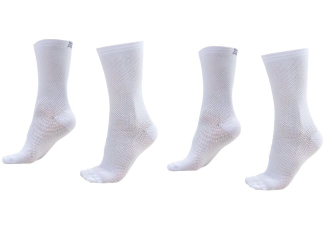 Kit 02 Pares Meia Corrida/Ciclismo Hupi Carbono Branco
