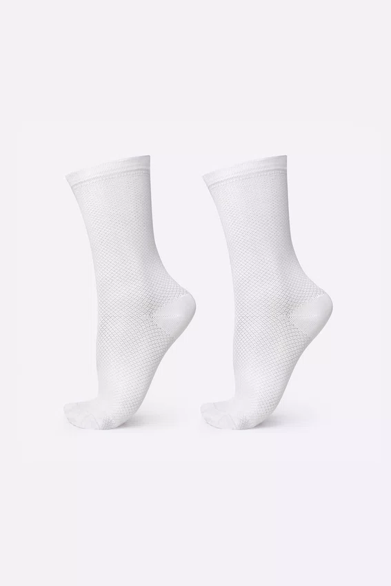 Kit 02 Pares Meia Corrida/Ciclismo Hupi Carbono Branco