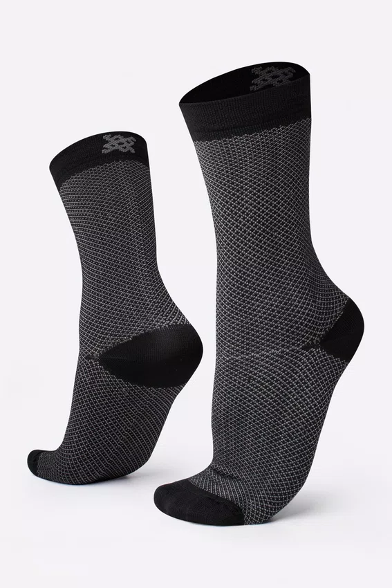 Kit 02 Pares Meia Corrida/Ciclismo HUPI Carbono Preto