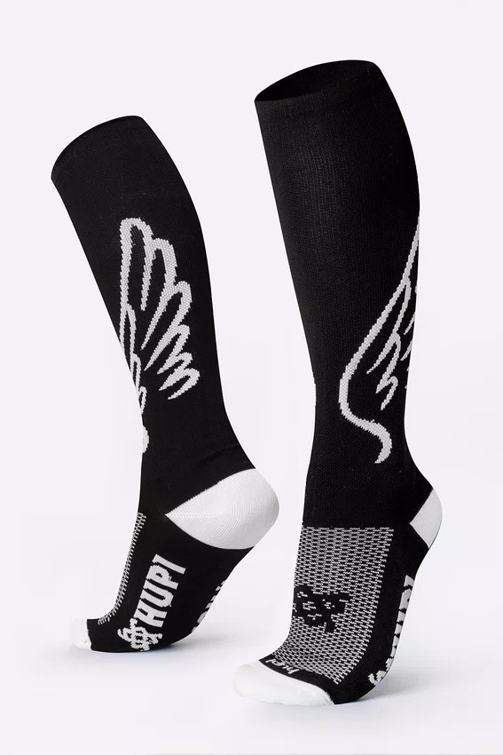Kit 02 Pares Meia Corrida Ciclismo HUPI Longa Asas