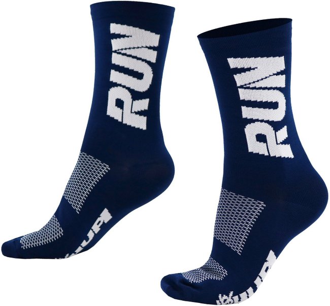 Kit 02 Pares Meia Corrida HUPI Run Azul e Amarelo