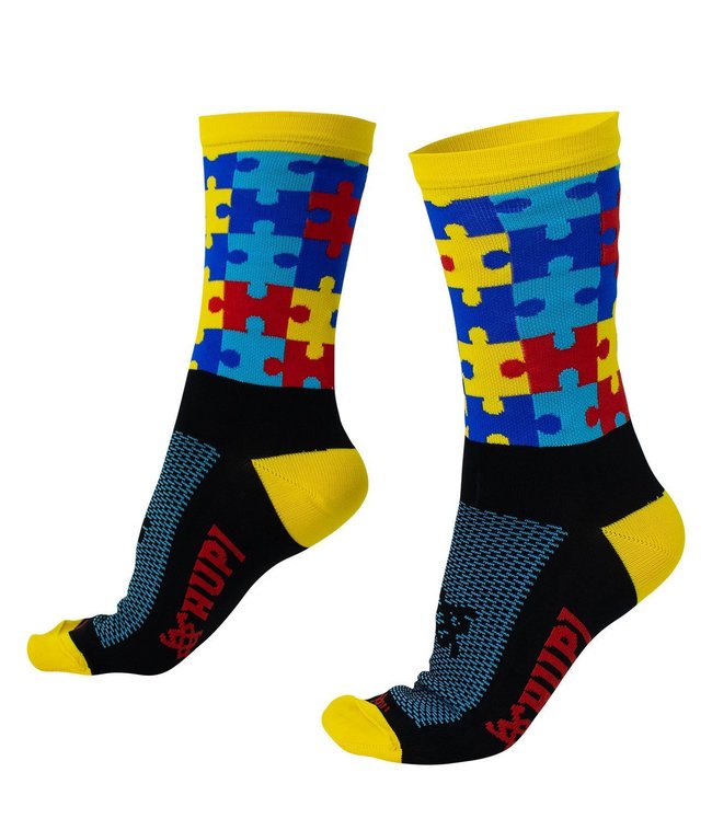 Kit 02 Pares Meia Corrida HUPI TEA Autismo 36-42