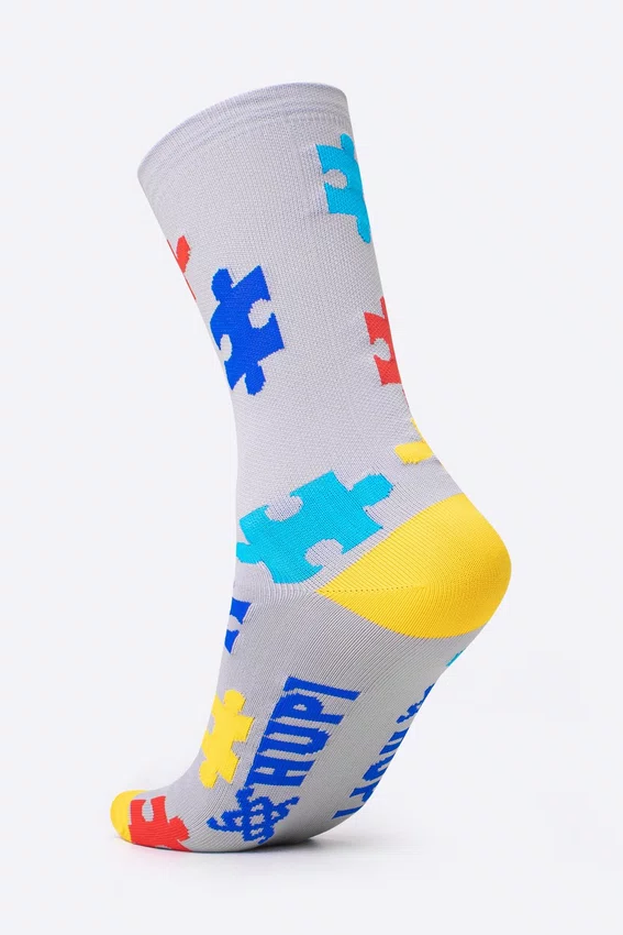 Kit 02 Pares Meia Corrida HUPI TEA Autismo 36-42 Colorido