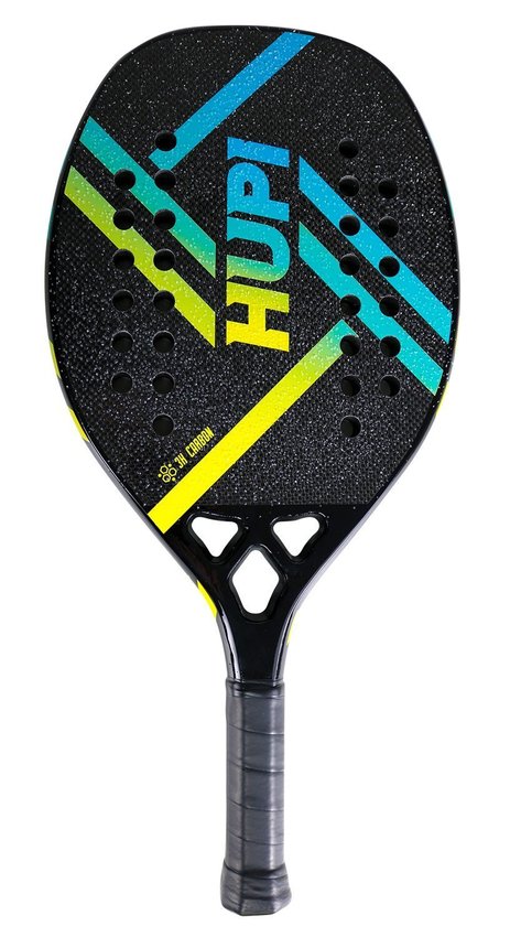 Kit 02 Raquetes Beach Tennis HUPI Doha Carbon 3K + 3 Bolas
