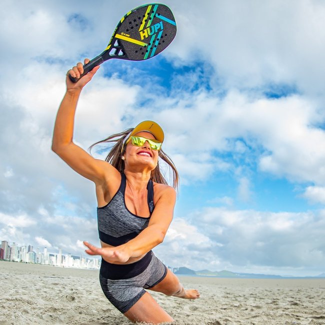 Kit 02 Raquetes Beach Tennis HUPI Doha Carbon 3K