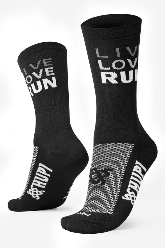 Kit 03 Pares Meia Corrida Hupi Estampas RUN Cano Médio