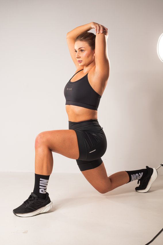Kit 03 Pares Meia Corrida HUPI Run Preto Branco e Amarelo