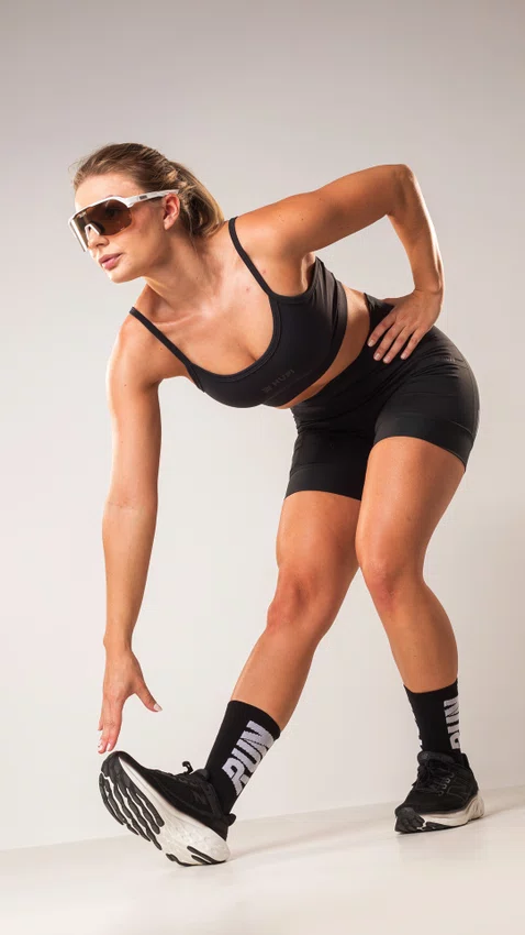 Kit 03 Pares Meia Corrida HUPI Run Preto Branco e Azul