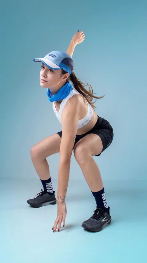 Kit 03 Pares Meia Corrida HUPI Run Preto Branco e Azul