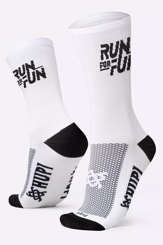 Kit 03 Pares Meia Corrida HUPI Tamanho LT 34-38 Branco