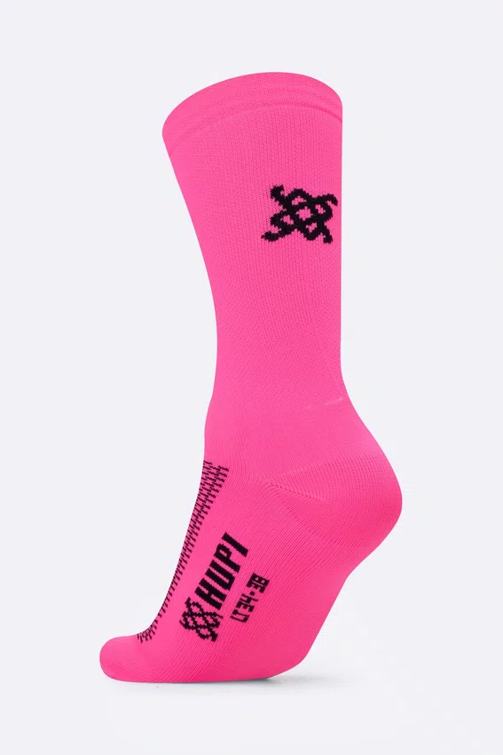 Kit 03 Pares Meia HUPI Lisas LT 34-38 Rosa/Amarelo/Preto