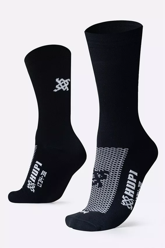 Kit 03 Pares Meia HUPI Lisas LT 34-38 Rosa/Amarelo/Preto