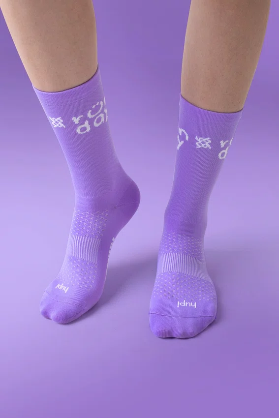 Kit 03 Pares Meia HUPI Tamanho LT 34-38 Roxo/Verde