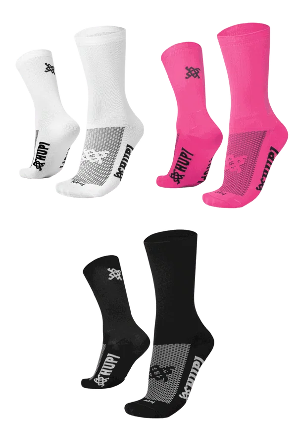 Kit 03 Pares Meia Para Corrida Hupi Lisas Coloridas
