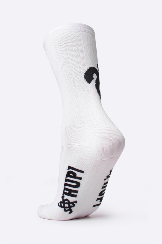 Kit 03 Pares Meia para Corrida Hupi Ultra 21K Amarelo Branco e Preto