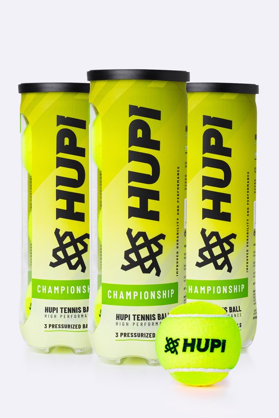 Kit 03 Tubos Bola Tênis HUPI Championship