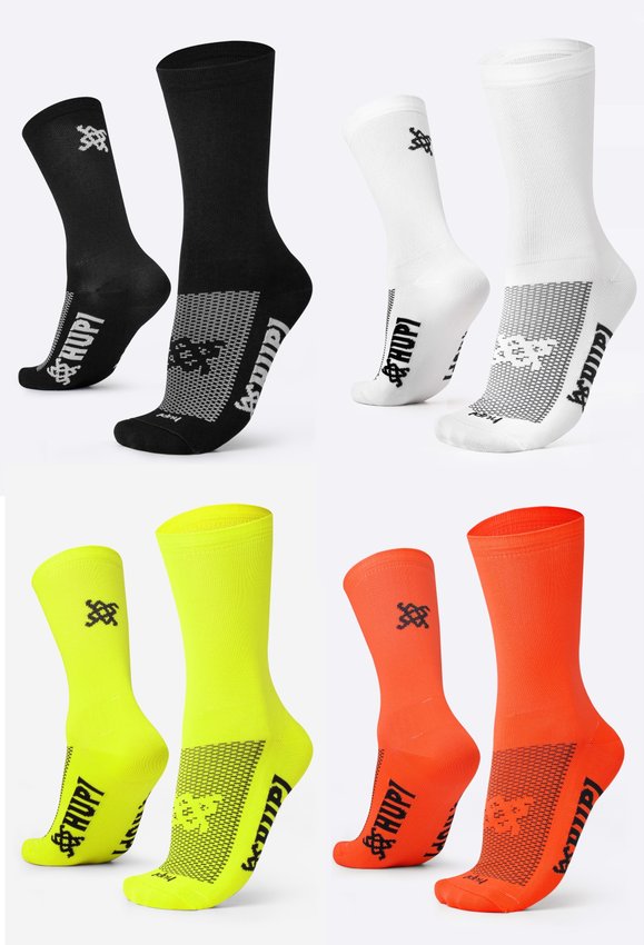 Kit 04 Pares Meia De Corrida HUPI Sport Lisas Coloridas