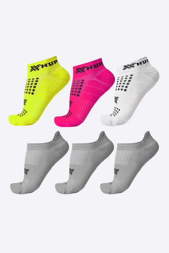 Kit 06 Pares de Meia Hupi Curta para Corrida Running Pro