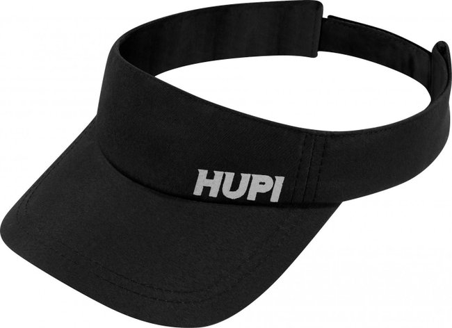 Kit 1 Viseira de Corrida e 1 Cadarço Elástico HUPI Preto Liso