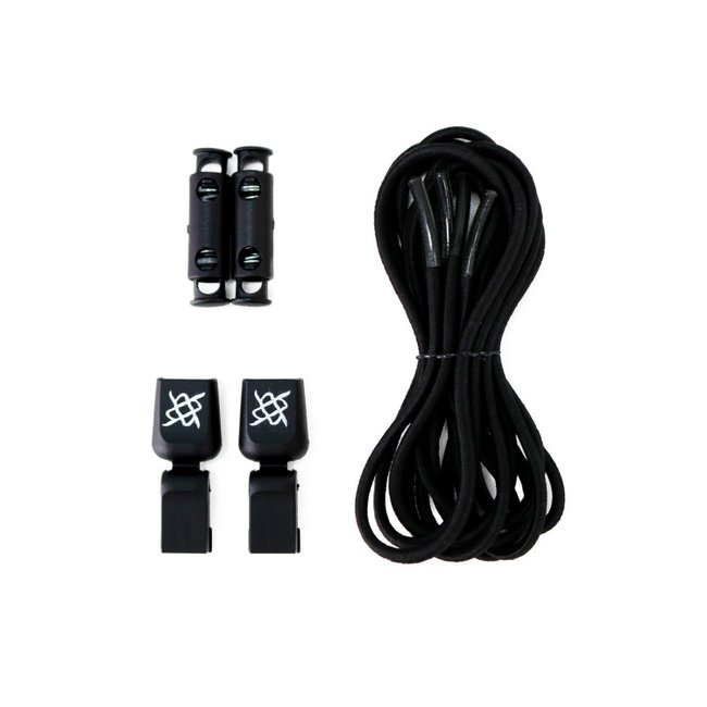 Kit 1 Viseira de Corrida e 1 Cadarço Elástico HUPI Preto Liso
