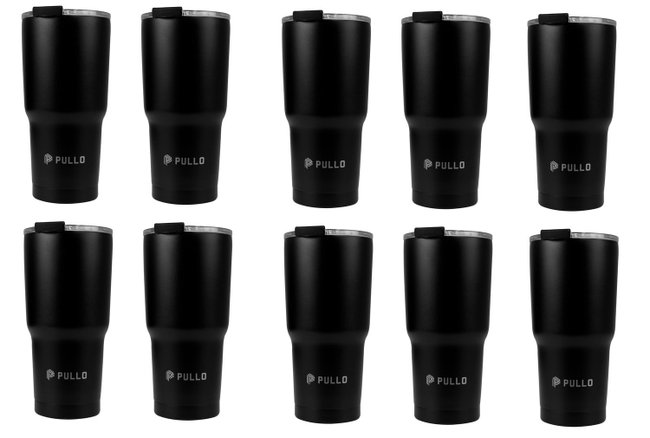 Kit 10 Copos Térmico Pullo Gump 600ML Preto