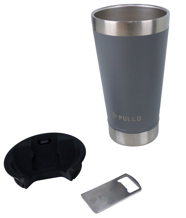 Kit 10 Copos Térmico Pullo Kippis 480ML Cinza