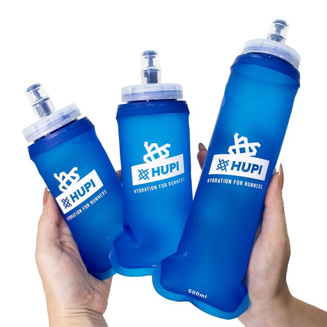 Kit Garrafas Dobráveis Soft Flask HUPI 250ml + 350ml + 500ml