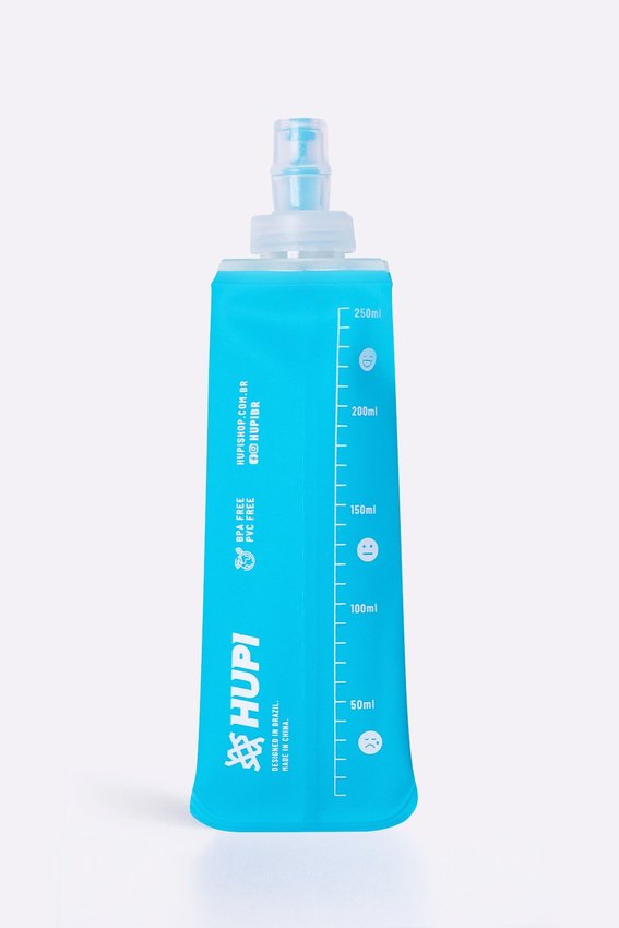 Kit 2 Garrafas Dobrável Soft Flask Hupi Corrida Boca Pequena