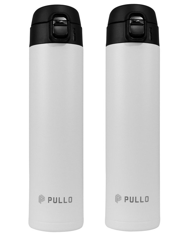 Kit 2 Garrafas Térmica Pullo Strip 520ML Branco