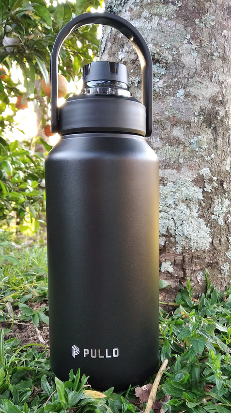 Kit 2 Garrafas Térmica Pullo Vetta 1300ML Preto e Inox