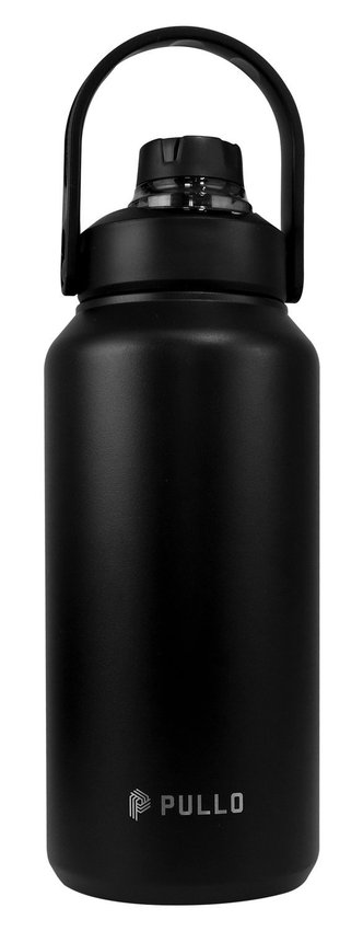 Kit 2 Garrafas Térmica Pullo Vetta 1300ML Preto e Inox