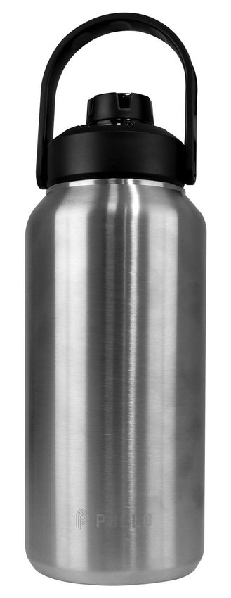 Kit 2 Garrafas Térmica Pullo Vetta 1300ML Preto e Inox