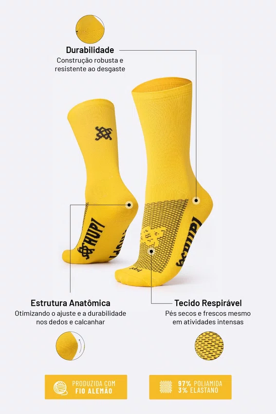 Kit 2 Meias de Corrida HUPI Run BR
