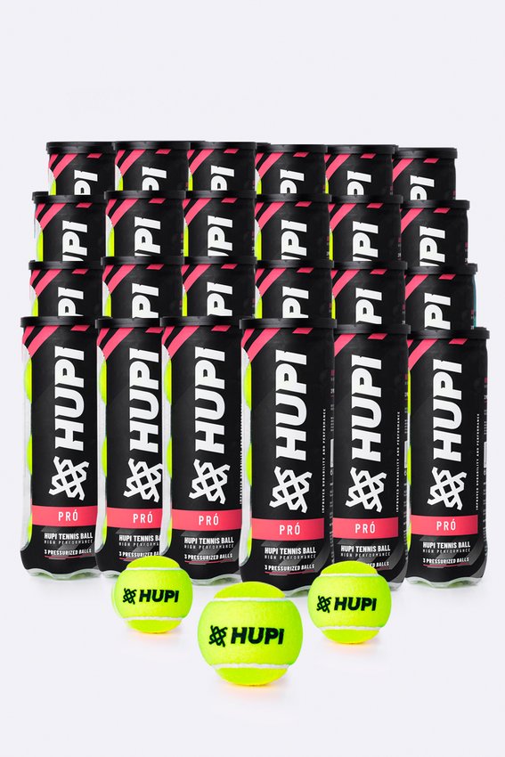 Kit 24 Tubos Bola Tênis HUPI Pró