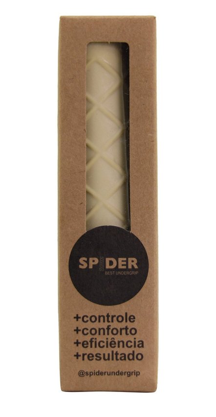 Kit 2x Undergrip Spider Grip De Borracha Beach Tennis Padel Preto e Bege