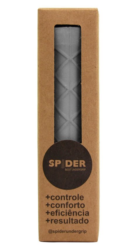 Kit 2x Undergrip Spider Grip De Borracha Beach Tennis Padel Preto e Grafite