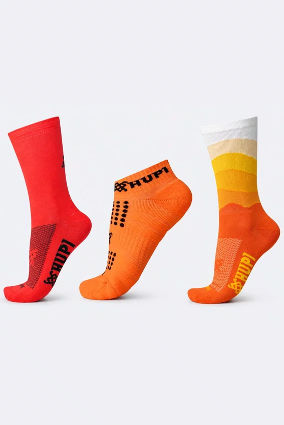 Kit 3 Meias de Corrida HUPI Run Energy