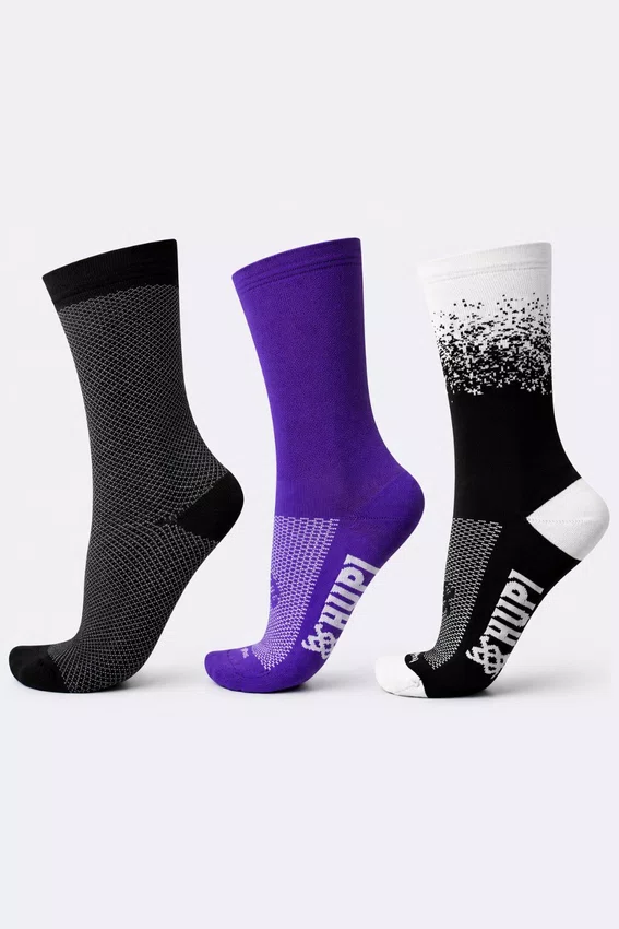 Kit 3 Meias de Corrida HUPI Run Motion