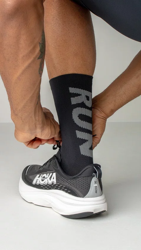 Kit 3 Meias HUPI All Black Run