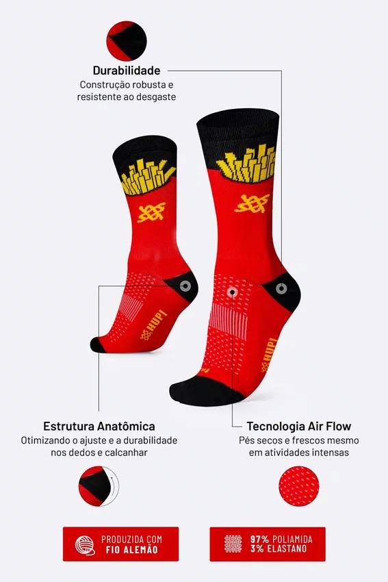 Kit 3 Meias HUPI Divertidas
