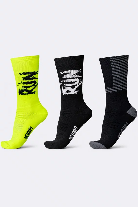 Kit 3 Meias HUPI Run Boost