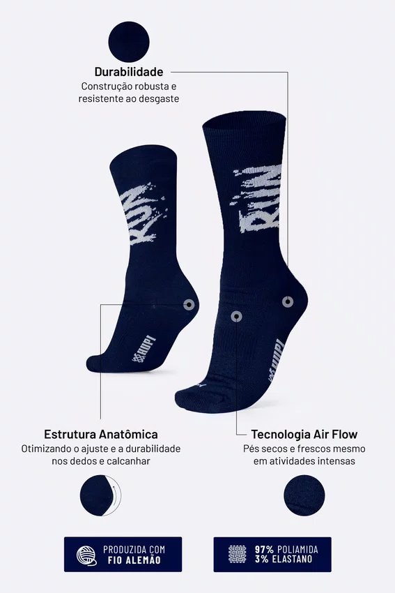 Kit 3 Meias HUPI Run Set