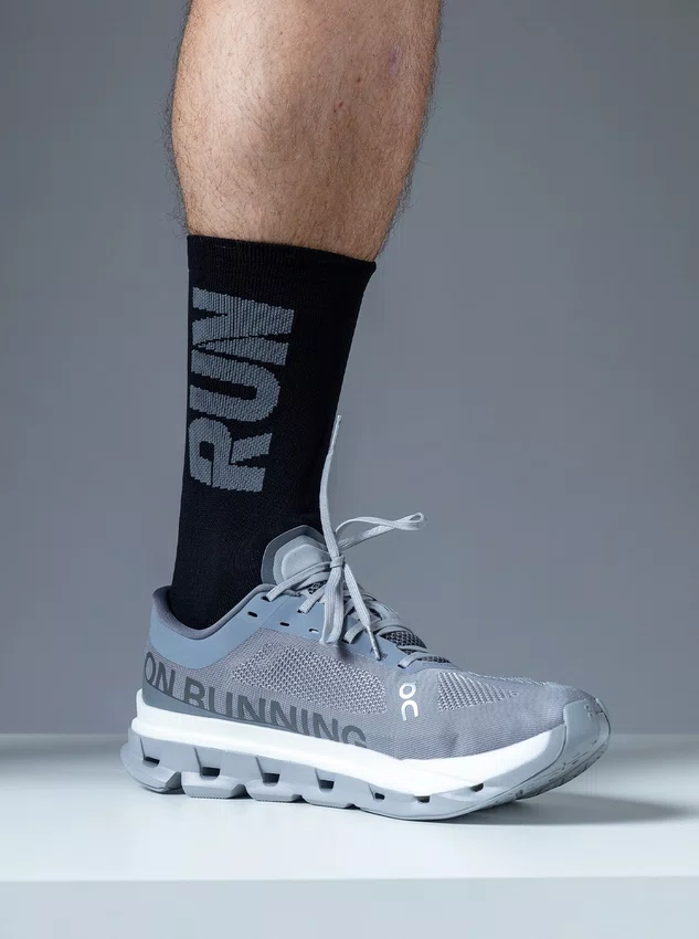 Kit 3 Pares de Meias HUPI Run Preto e Cinza