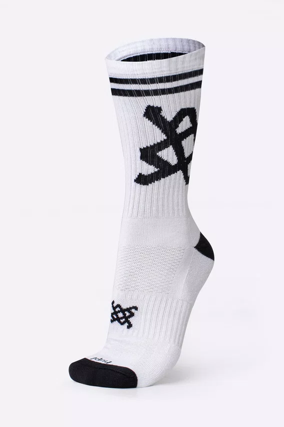 Kit 3 Pares Meia HUPI Cano Longo Crew Branco
