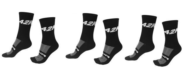 Kit 3 Pares Meias Hupi Maratona 42k Preto para Corrida