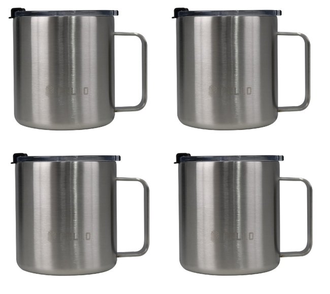 Kit 4 Canecas Térmica Pullo Mug 500ML Inox