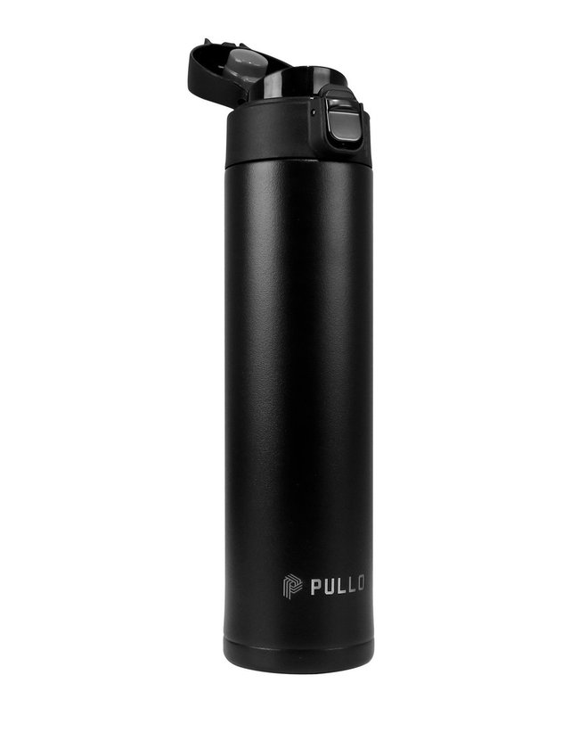 Kit 4 Garrafas Térmica Pullo Strip 520ML Preto e Branco