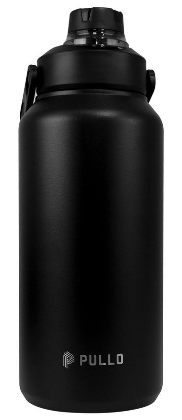Kit 4 Garrafas Térmica Pullo Vetta 1300ML Preto e Inox